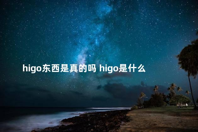 higo东西是真的吗 higo是什么